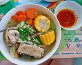 Hình bước làm 4 của món Nui gà ta cho bữa sáng
