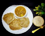 A picture of step 5 of Poori- aloo curry and kheer.