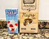Foto del paso 1 de la receta Pastel con coca de almendras, cabello de ángel y ganaché