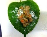 A picture of step 4 of That Wonderful Egoma Aroma! Egoma Leaf Wraps with Pork.