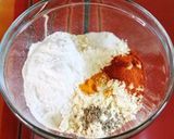 A picture of step 1 of Aloo pakauda.
