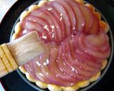 A picture of step 28 of Peach Bavarois Charlotte Cake.