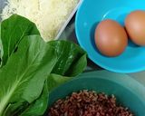Foto langkah ke 1 dari resep 9.1~ Dadar Nasi Sawi ~mpasi 1+.