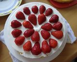 A picture of step 14 of A Patissier's Cake Decorated With Lots of Strawberries.