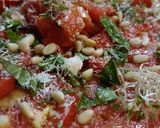 Une image de l'étape 2 de 🌱Carpaccio de tomates Parmesan Basilic.