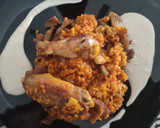 Foto del paso 7 de la receta: Arroz a la Paella de Alitas de Pollo y Presa Ibérica con Mayonesa de Humo
