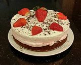A picture of step 19 of Strawberry Cheesecake Layer Cake.