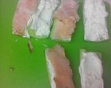 A picture of step 3 of Cucumber Cheese Logs.