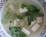 A picture of step 5 of Authentic Chinese Cilantro Tofu Soup.