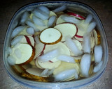 A picture of step 1 of Mike's 3 Onion 2 Potato Side.