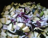 A picture of step 3 of Red Zucchini/courgette Soup 275 cals whole batch of 1700 mils.
