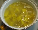A picture of step 2 of Sweet Potato Yokan Hardened with Gelatin.