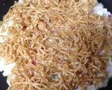 A picture of step 5 of Chicken Ramen Okonomiyaki with Ankake Sauce.