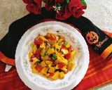 A picture of step 2 of Mango salsa.