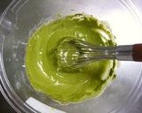 A picture of step 2 of Adzuki Cream Filled Matcha Swiss Roll.