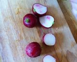 A picture of step 2 of Vegan Roasted Radish Salad.