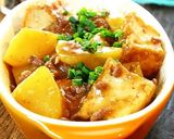 A picture of step 5 of Atsuage, Potato, & Ground Pork Simmered in Miso.