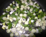 A picture of step 1 of Green Onions and Mochi.