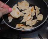 A picture of step 1 of Fattush salad.