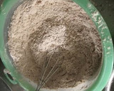 A picture of step 1 of Fluffy Macrobiotic Cocoa Cake (with easy measurements).