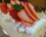 A picture of step 9 of Fresh Strawberry Cream Roll Cake.