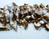 A picture of step 1 of Fluffy Scrambled Eggs with Shiitake Mushrooms.
