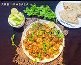A picture of step 7 of Dry Arbi Masala.