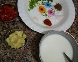 A picture of step 1 of Vegitable Raita.