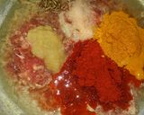 A picture of step 1 of Motton kheema sandwich.