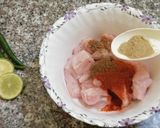 A picture of step 6 of Chicken tandoori tikka boti in frying pan.