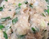 A picture of step 3 of Chicken Tsukune Dumplings.