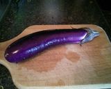 A picture of step 1 of Fried Chinese Pork Stuffed Eggplant 🍆.
