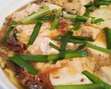 A picture of step 2 of Canned Pacific Saury & Tofu with Eggs.