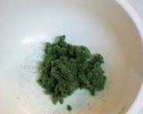 A picture of step 1 of Yomogi (Japanese Mugwort) Steamed Bread with Pancake Mix.