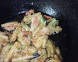 A picture of step 3 of Tempura vegetables.