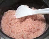 A picture of step 2 of Sakura Mochi with a Rice Cooker.
