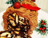 Φωτογραφία βήματος 9 της συνταγής Κορμός Χριστουγέννων μωσαϊκό με ουίσκι και μους κακάο