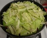 A picture of step 3 of Cabbage and Sausage.