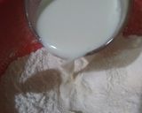 A picture of step 4 of Orange Marble Swiss Roll.