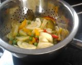 A picture of step 10 of My Chorizo and Veg Bake with Little Potato Crispies 😋.