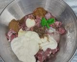 A picture of step 2 of Beef Malai Boti.
