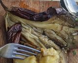 A picture of step 3 of BBQ babaganoush (smoky aubergine dip).