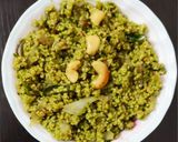 A picture of step 6 of Kodo millet Coriander rice.