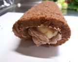 A picture of step 9 of Chocolate & Banana Carp Banner Cake for Kid's Day.