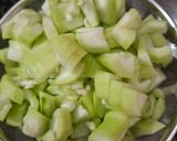 A picture of step 1 of Galku nu shaak(seasonal veggies).