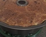 A picture of step 10 of Chocoflan flan cake.