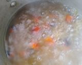 A picture of step 2 of Banga soup with Eba.