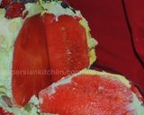A picture of step 20 of No bake watermelon cake.