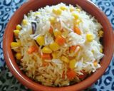 A picture of step 8 of Sweet Corn pulao.