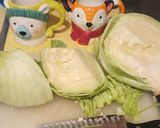 A picture of step 4 of Cabbage and Noodles.